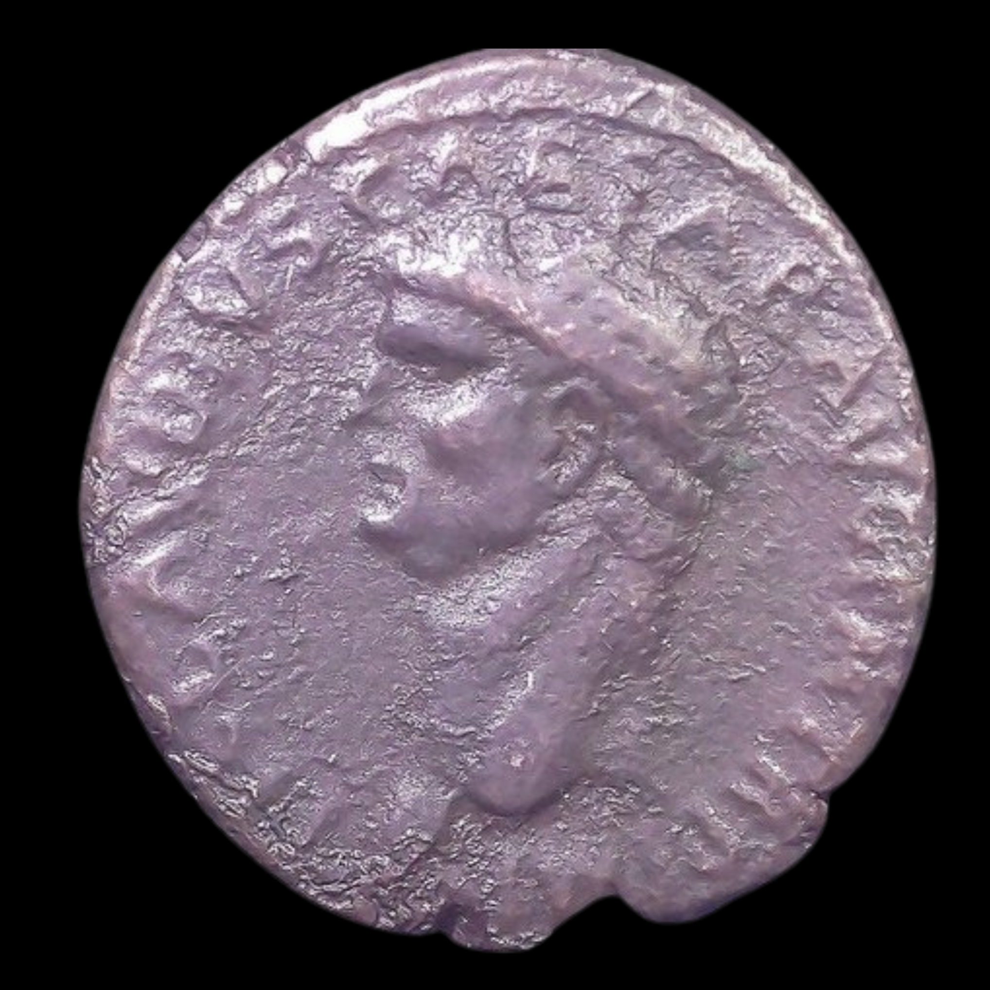 Ancient Roman Bronze Coin of Emperor Theodosius II (Builder of the